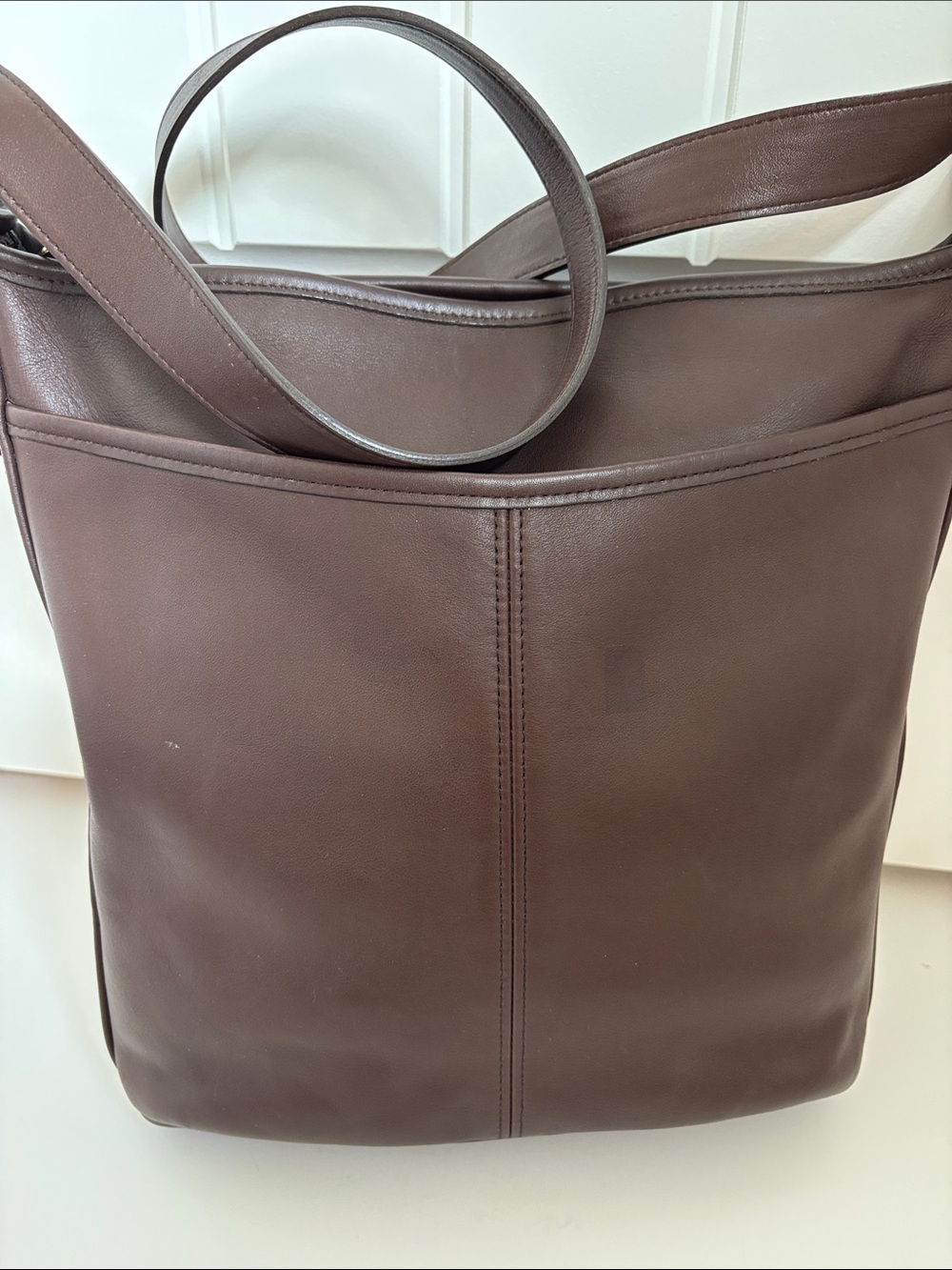 Vintage Coach 4115 Whitney Flap Crossbody Shoulder Bag Brown Leather Brass USA - Picture 14 of 15